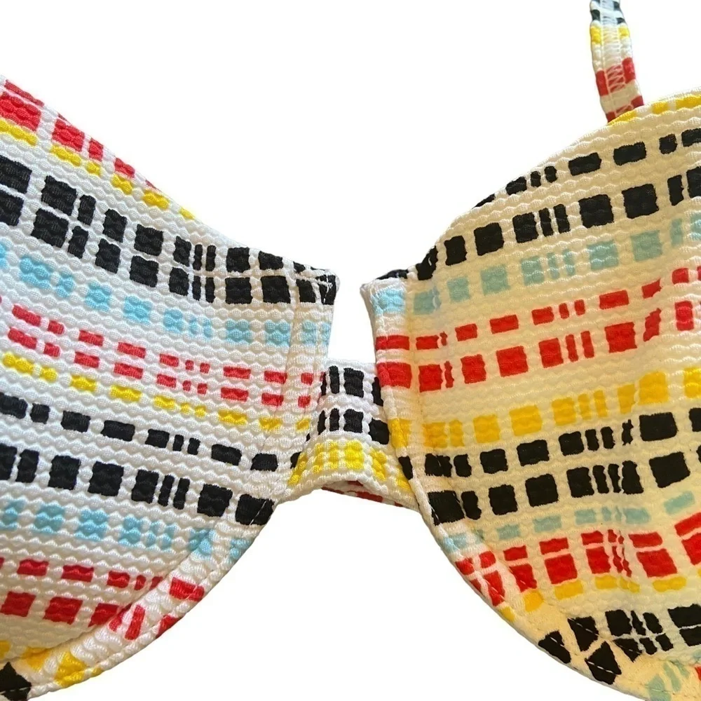 Onia Dalia Ribbon Stripe Bikini Top NWOT